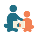 Parent and child learning together representing caregiver involvement